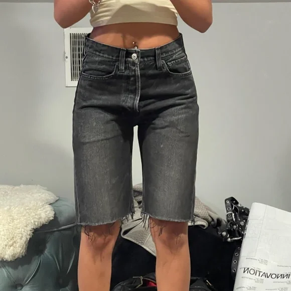 Balenciaga Black Denim Shorts Spring/Summer 2019